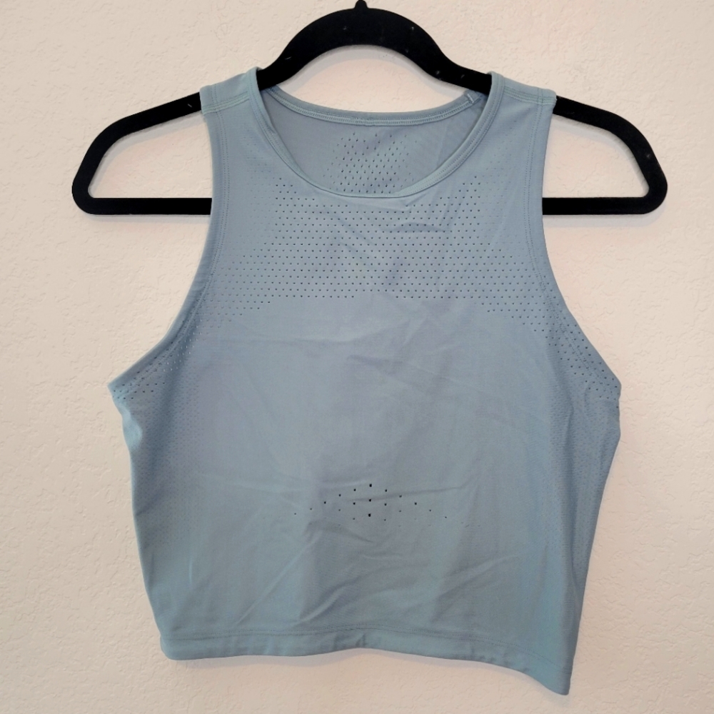 Like New Lululemon Crop Training Tank Light Blue Size 8